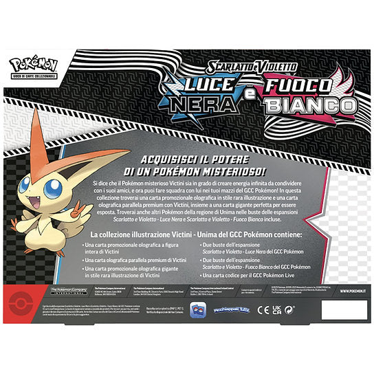 Pokémon Collezione Illustrazione Victini Scarlatto & Violetto Luce Nera & Fuoco Bianco
