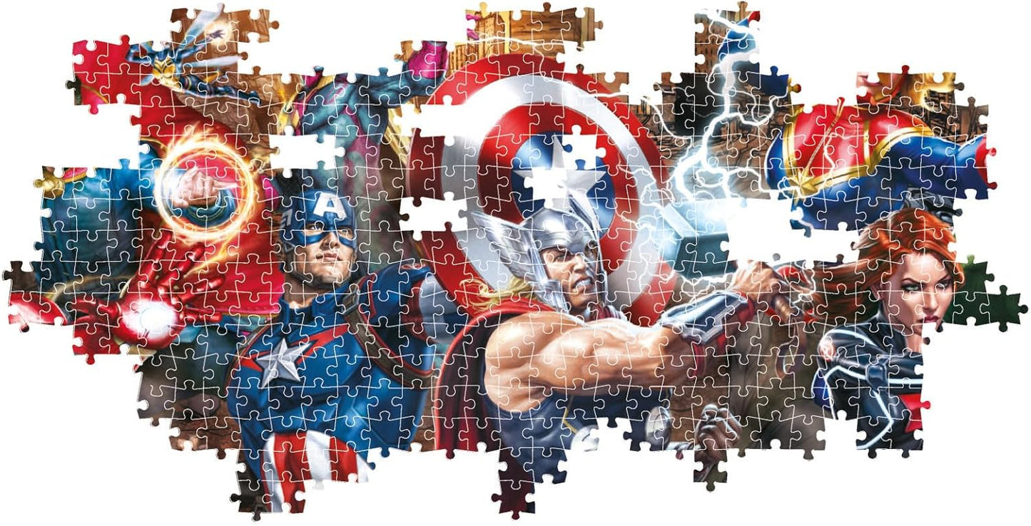 Marvel The Avengers Collection Panorama Avengers-1000 Pezzi, Puzzle Panoramico