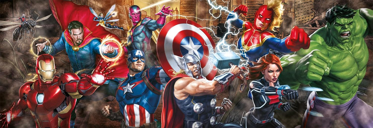 Marvel The Avengers Collection Panorama Avengers-1000 Pezzi, Puzzle Panoramico