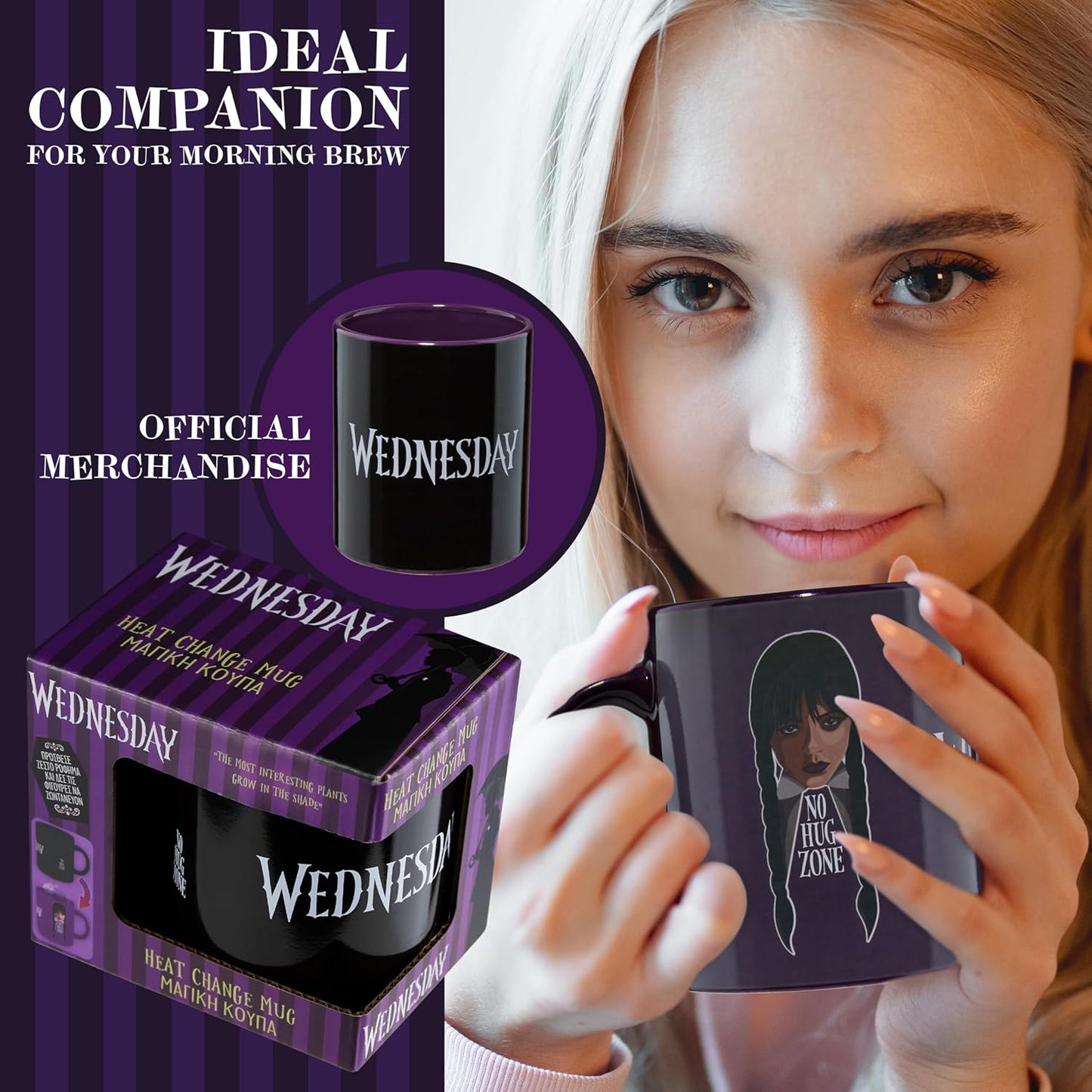 Tazza Wednesday Mercoledì, nera