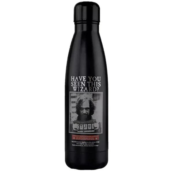 Borraccia Harry Potter da 500ml con design Sirius Black, licenza ufficiale Warner Bros, bottiglia riutilizzabile con chiusura ermetica per bevande calde e fredde