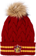 Cappello invernale Harry Potter Grifondoro rosso e oro con stemma leone ricamato
