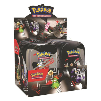Mini Tin Da Collezione Pokémon Scarlatto E Violetto Luce Nera E Fuoco Bianco – Box Da 8 Mini Tin Sigillato