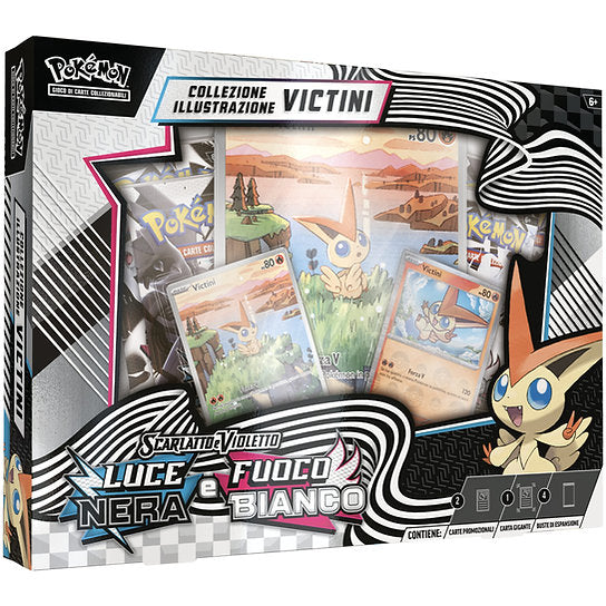 Pokémon Collezione Illustrazione Victini Scarlatto & Violetto Luce Nera & Fuoco Bianco