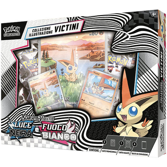 Pokémon Collezione Illustrazione Victini Scarlatto & Violetto Luce Nera & Fuoco Bianco