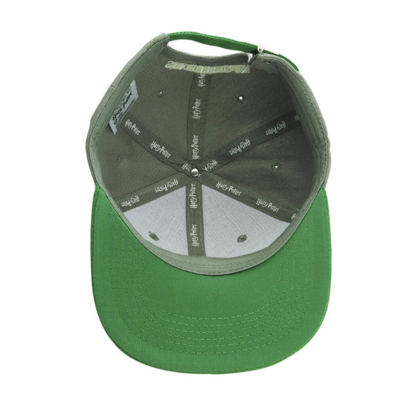 Cappello Harry Potter Serpeverde verde e argento con logo ricamato stemma Slytherin
