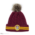 Cappello pom pom rosso Grifondoro Harry Potter in acrilico 100% per adulti, berretto invernale con pom pom decorativo e colori ufficiali della casa di Hogwarts