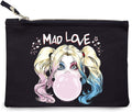 Borsa trucco Harley Quinn DC Comics 22cm in cotone blu navy con grafica

