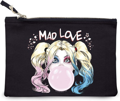 DC COMICS - Borsa per il trucco - "Harley Quinn" - Blu