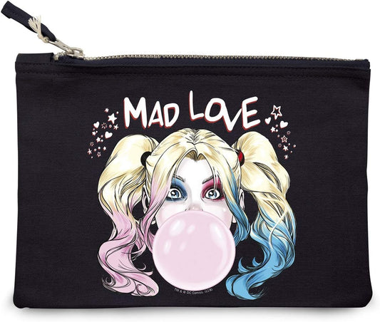 DC COMICS - Borsa per il trucco - "Harley Quinn" - Blu