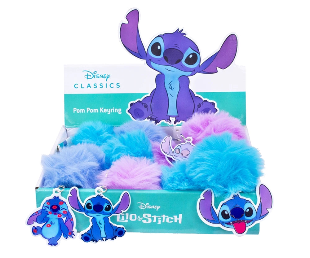Disney Stitch portachiavi peluche pompon 7cm