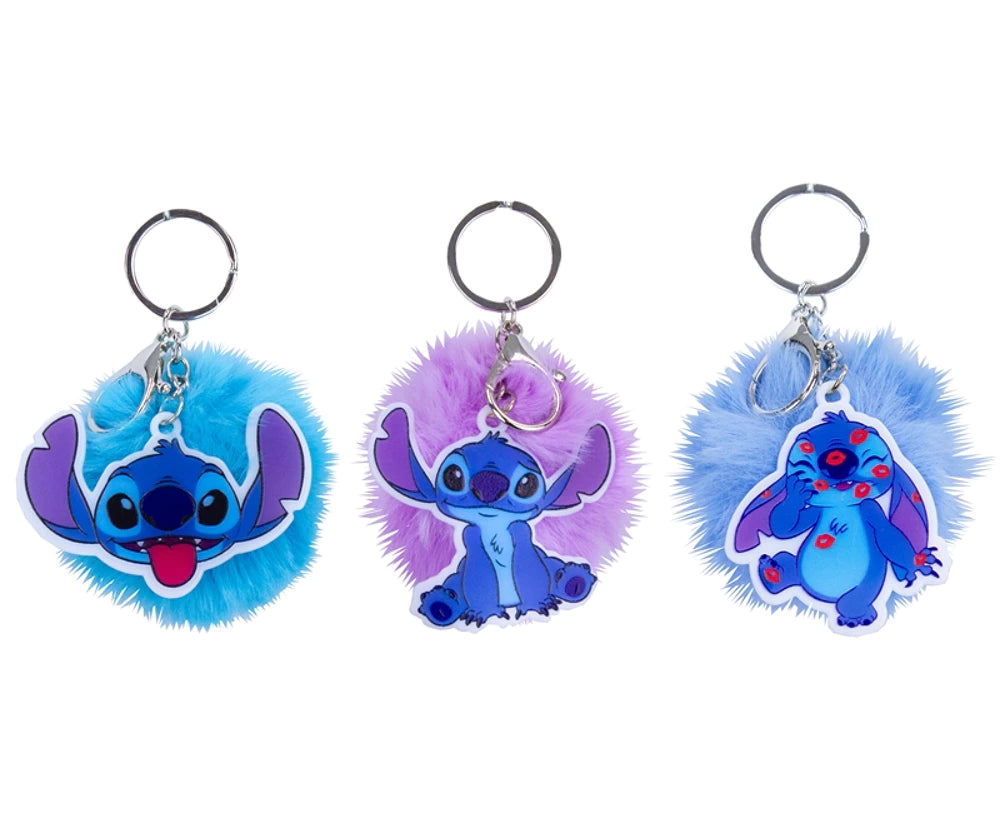 Disney Stitch portachiavi peluche pompon 7cm