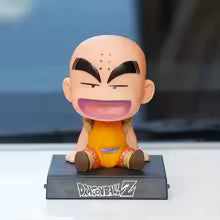 Action figure Crilin Dragon Ball alta 13 cm con testa ondeggiante, colori vivaci e articolazioni mobili, materiali resistenti per collezione anime