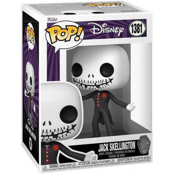Funko Pop Disney Nightmare Before Christmas Jack Skellington 30th Anniversary da 9 cm in vinile, edizione speciale commemorativa del film di Tim Burton