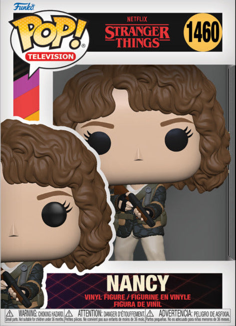 Funko Pop Nancy Wheeler Stranger Things numero 1460, figura in vinile da 9cm della protagonista della serie Netflix, prodotto ufficiale con confezione originale