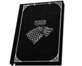 Notebook Premium Game of Thrones Casa Stark con logo Metalupo grigio copertina rigida

