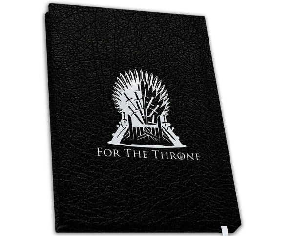 Notebook Premium Game of Thrones Casa Stark con logo Metalupo grigio copertina rigida
