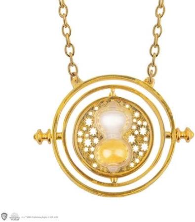 Giratempo Harry Potter collana grande mobile in metallo girevole dorato
