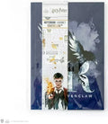 Quaderno Harry Potter Corvonero Ravenclaw formato A5 con stemma ufficiale della casa, copertina rigida blu e argento, licenza Warner Bros