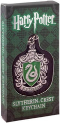 Portachiavi Harry Potter Serpeverde in metallo smaltato verde e argento
