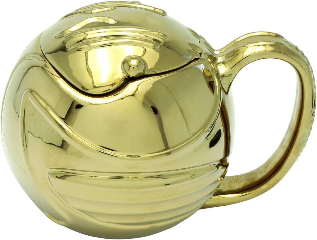 Tazza Harry Potter Boccino d'Oro XL 3D 450ml con coperchio e ali dorate
