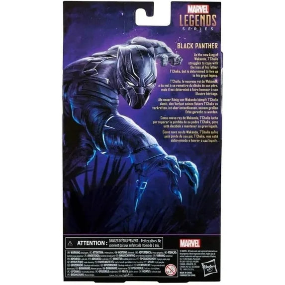 Action figure Black Panther Marvel 15x27cm con accessori e costume nero
