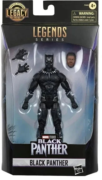 Action figure Black Panther Marvel 15x27cm con accessori e costume nero

