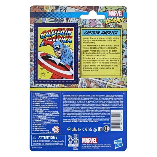 Action figure Capitan America Marvel 15cm con scudo rosso bianco e blu
