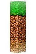 Borraccia Minecraft Terra 27cm con design blocco terra pixelato marrone
