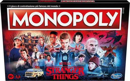 Monopoly Stranger Things gioco da tavolo Hasbro edizione speciale con tabellone Hawkins
