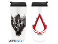 Tazza da viaggio Assassin's Creed da 355 ml in plastica isolante con simbolo della Confraternita degli Assassini e base antiscivolo