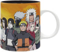 Tazza Naruto Shippuden Ninjas di Konoha in ceramica da 320 ml con design ufficiale dei personaggi iconici del villaggio della Foglia