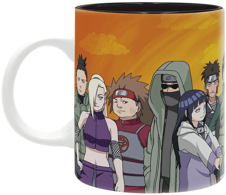 Tazza Naruto Shippuden Ninjas di Konoha in ceramica da 320 ml con design ufficiale dei personaggi iconici del villaggio della Foglia