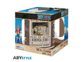 Tazza One Piece Zoro Wanted in ceramica da 460 ml con design del manifesto ricercato di Roronoa Zoro, adatta per microonde e lavastoviglie